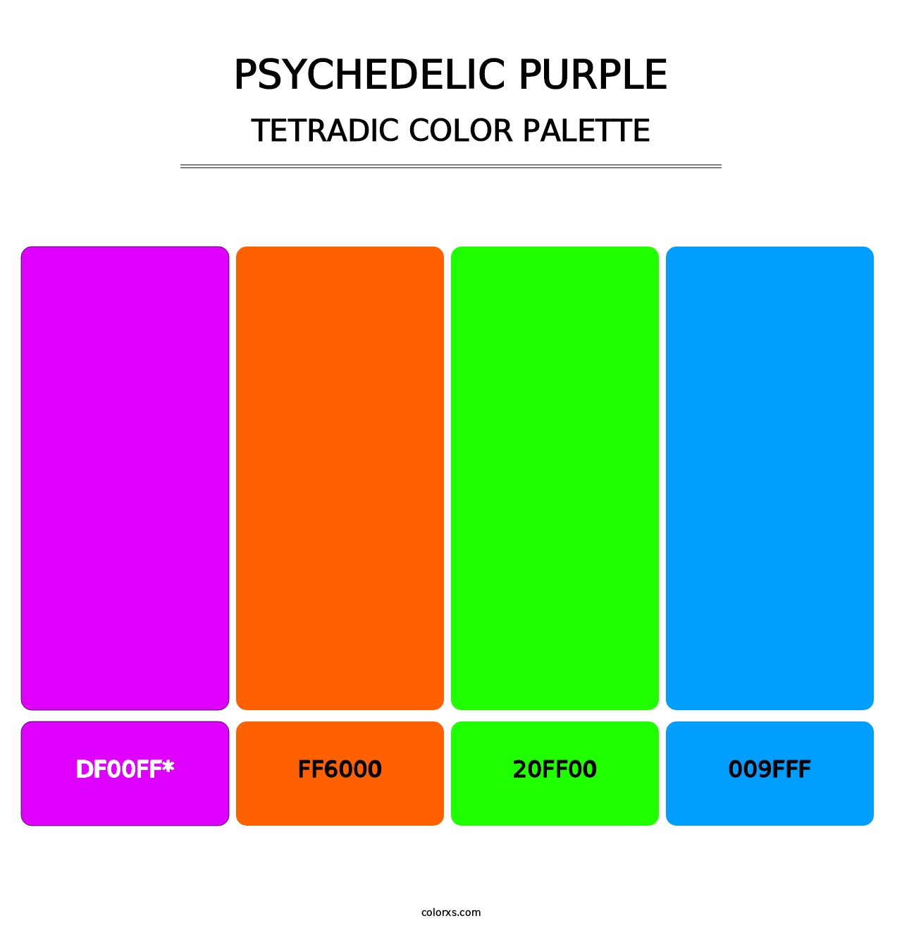 Psychedelic Purple - Tetradic Color Palette