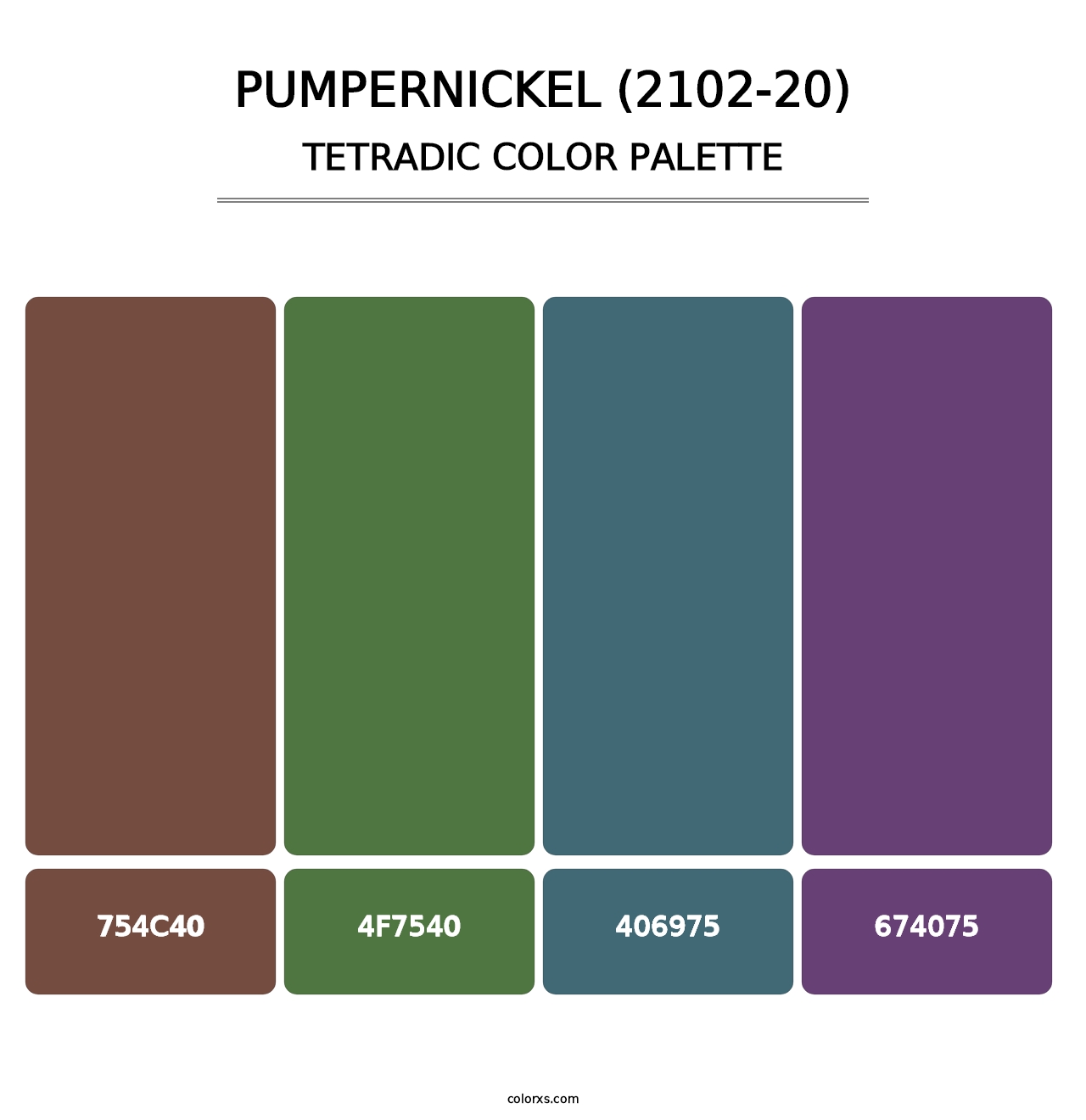 Pumpernickel (2102-20) - Tetradic Color Palette