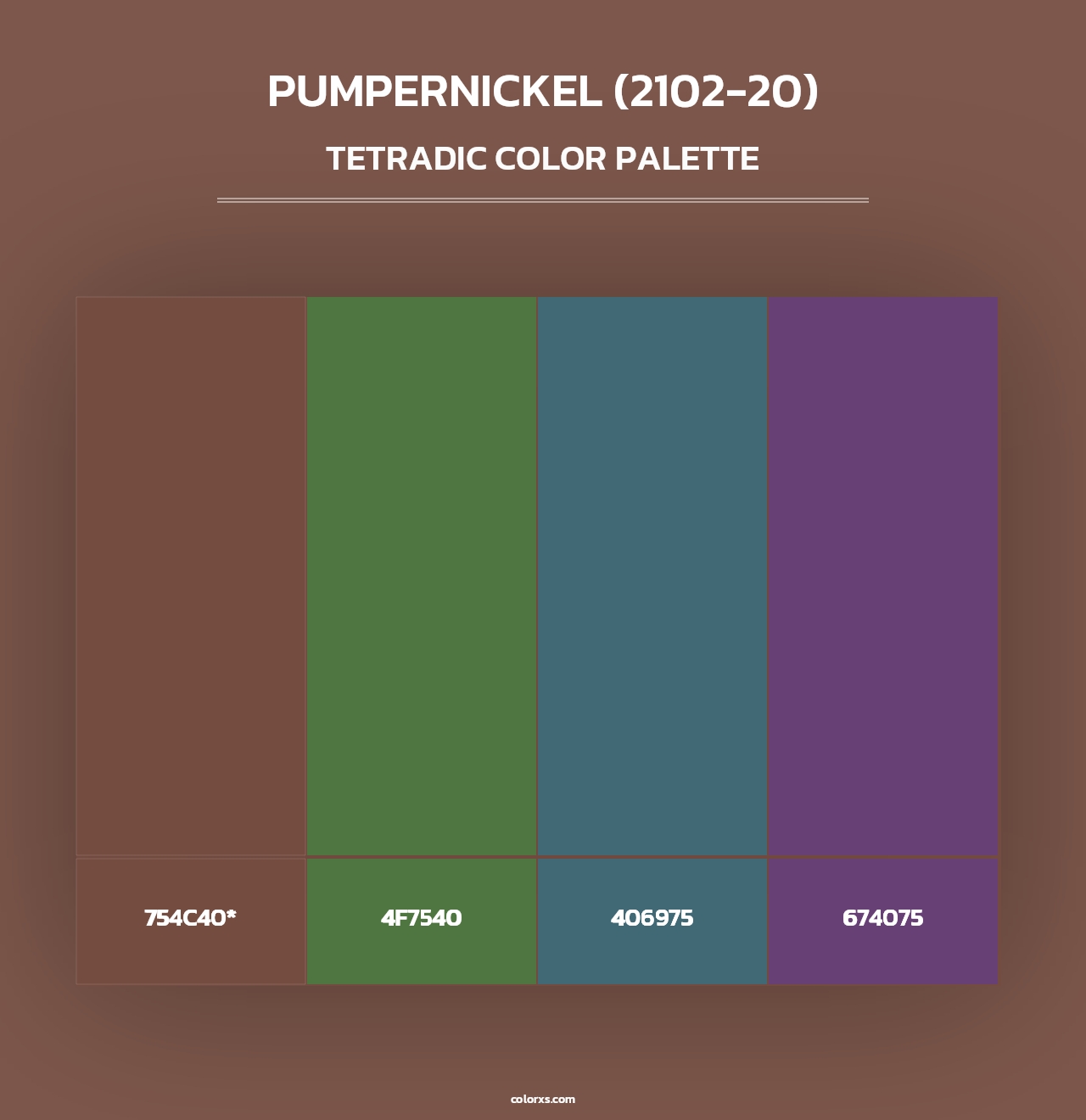 Pumpernickel (2102-20) - Tetradic Color Palette