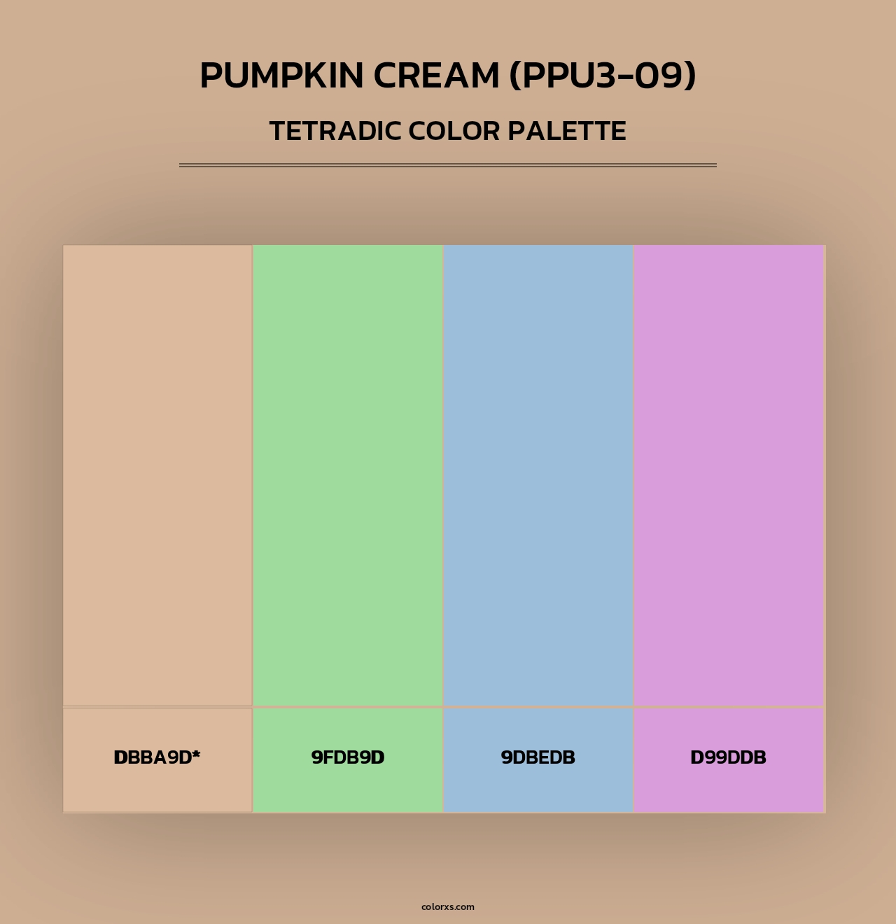 Pumpkin Cream (PPU3-09) - Tetradic Color Palette