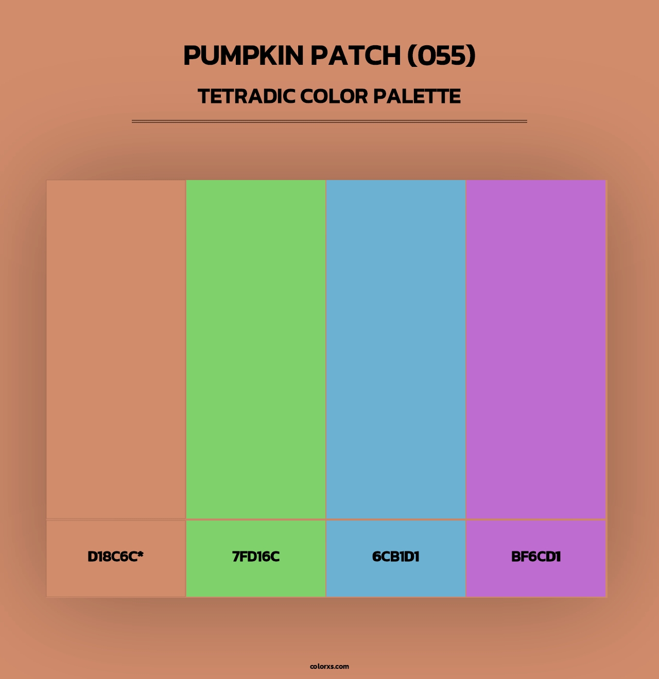Pumpkin Patch (055) - Tetradic Color Palette