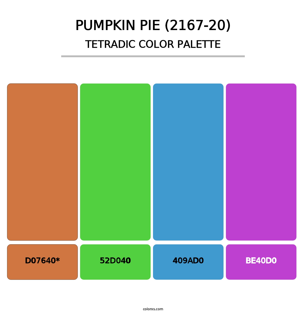 Pumpkin Pie (2167-20) - Tetradic Color Palette