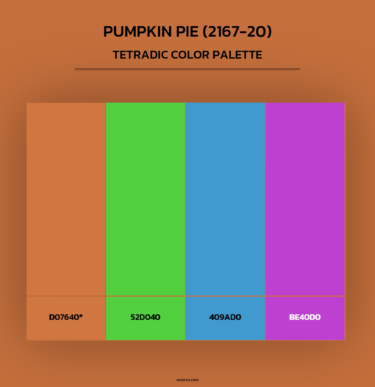 Pumpkin Pie (2167-20) - Tetradic Color Palette