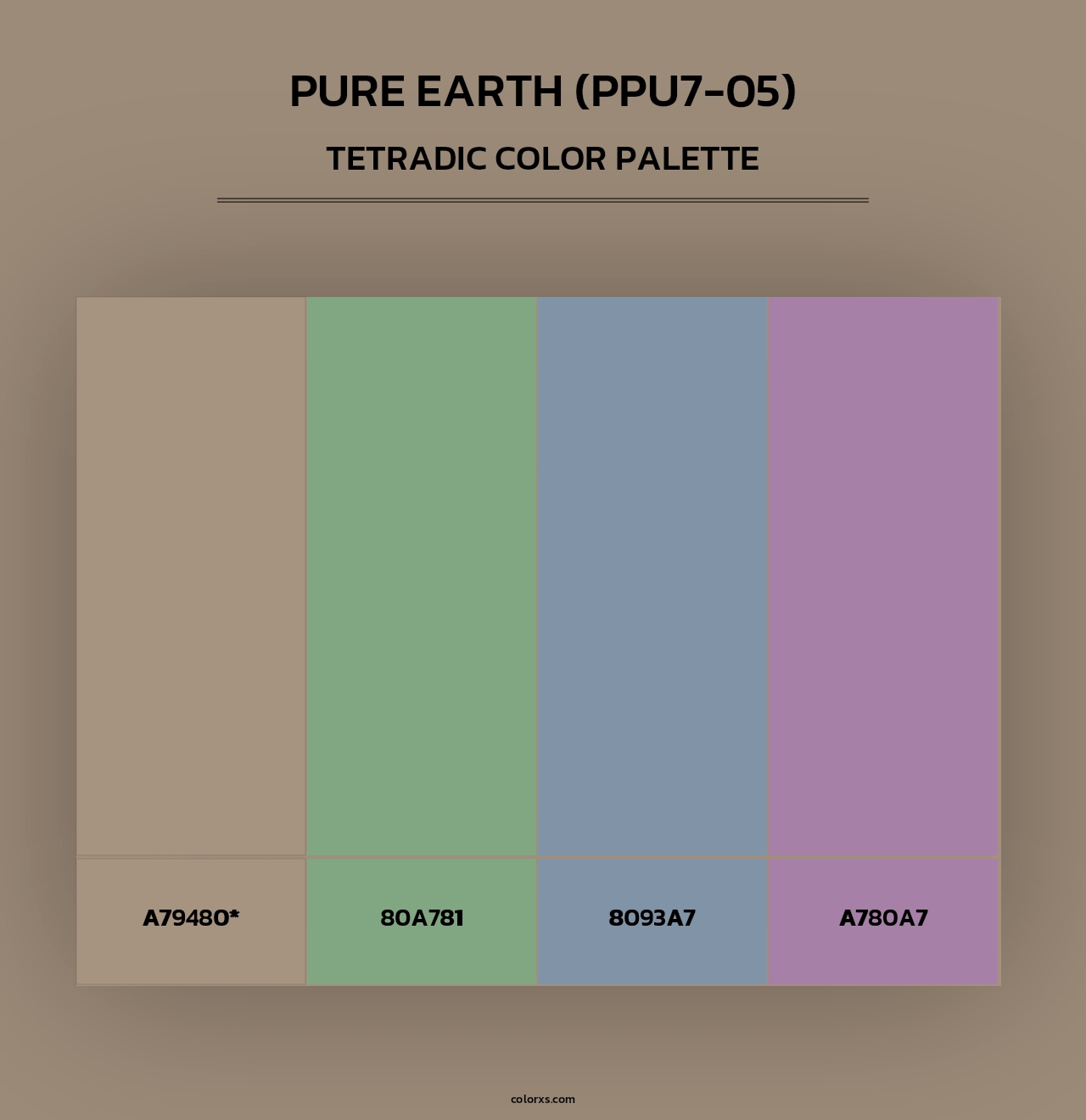 Pure Earth (PPU7-05) - Tetradic Color Palette