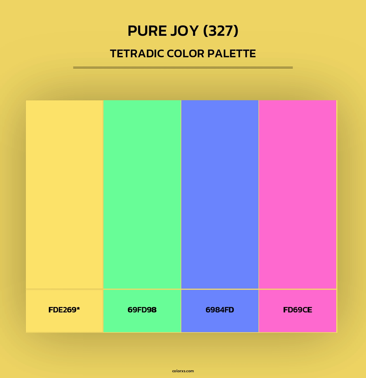 Pure Joy (327) - Tetradic Color Palette