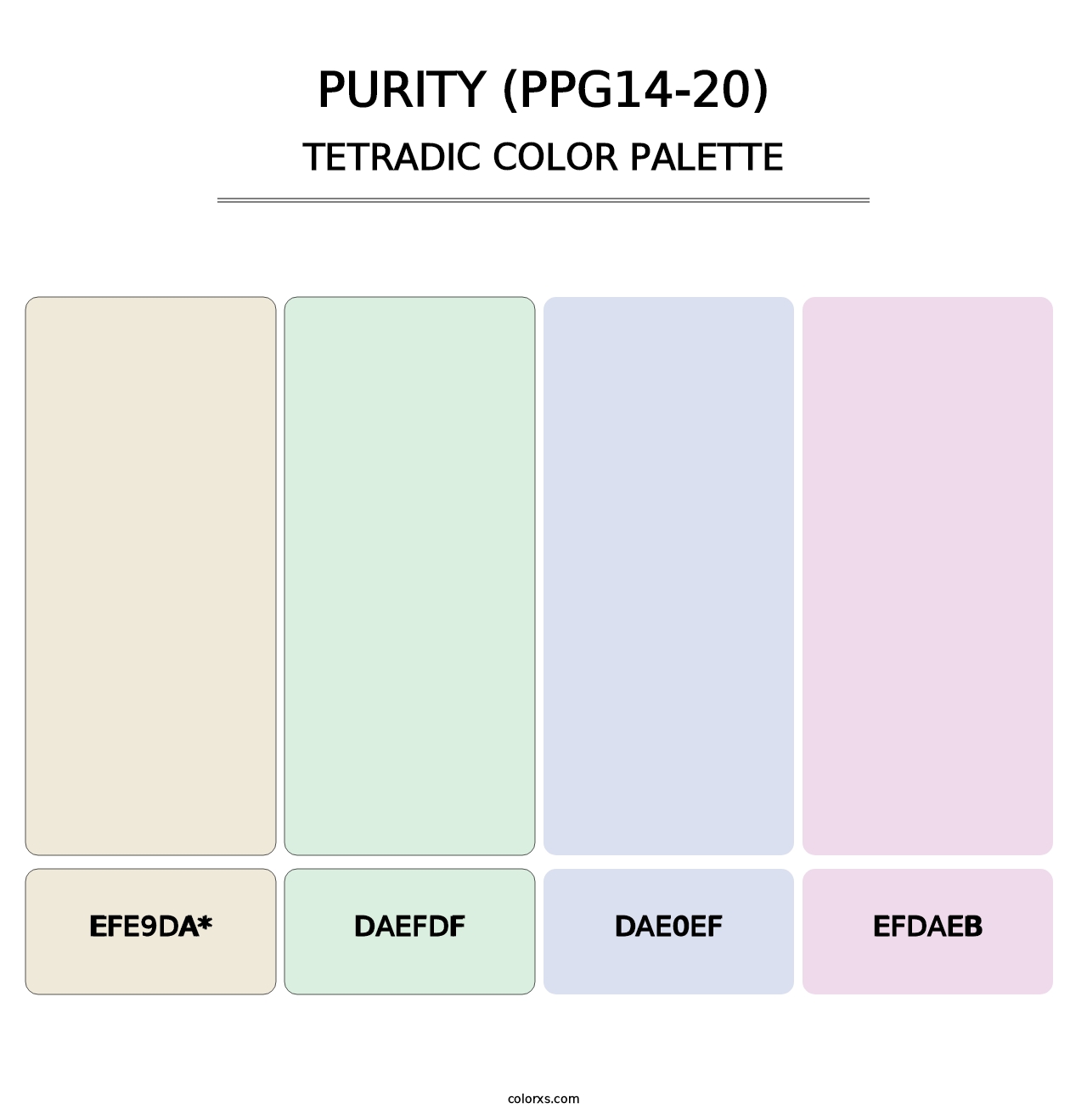 Purity (PPG14-20) - Tetradic Color Palette
