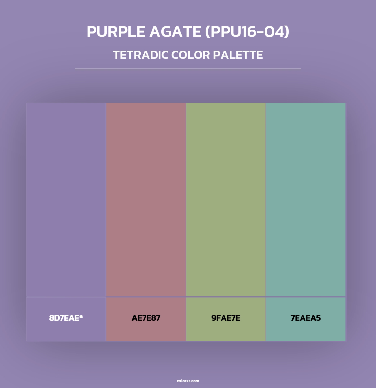 Purple Agate (PPU16-04) - Tetradic Color Palette