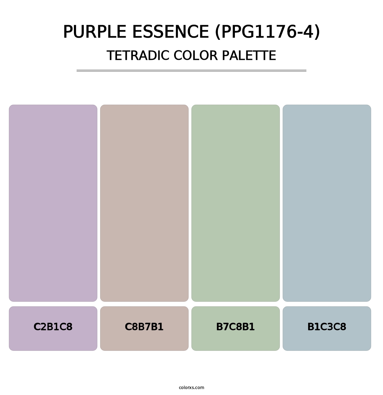 Purple Essence (PPG1176-4) - Tetradic Color Palette