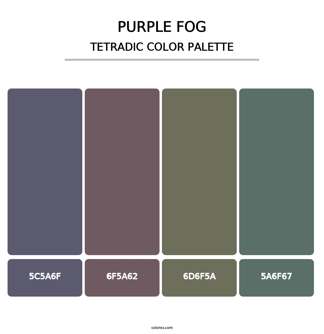 Purple Fog - Tetradic Color Palette