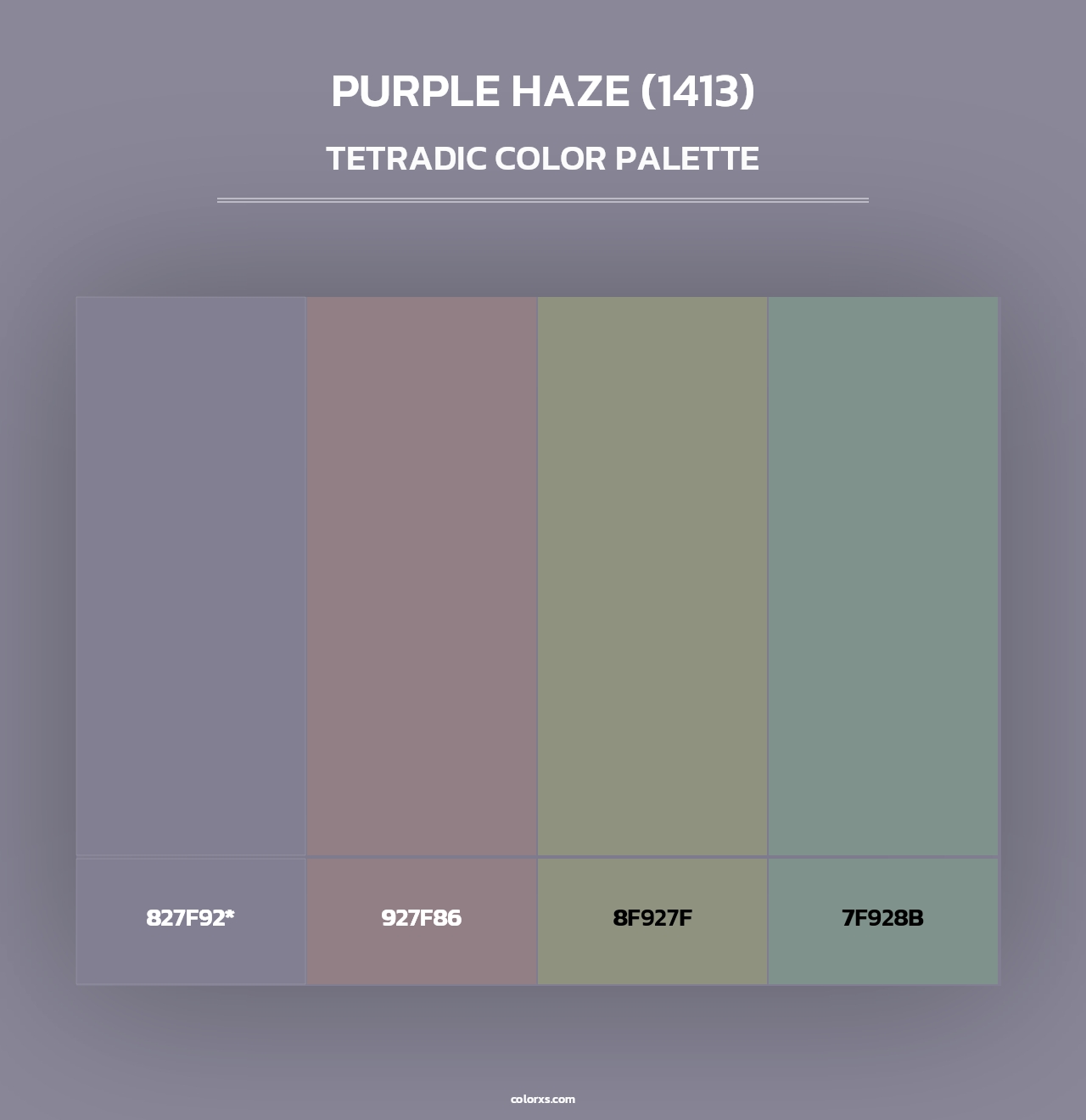 Purple Haze (1413) - Tetradic Color Palette