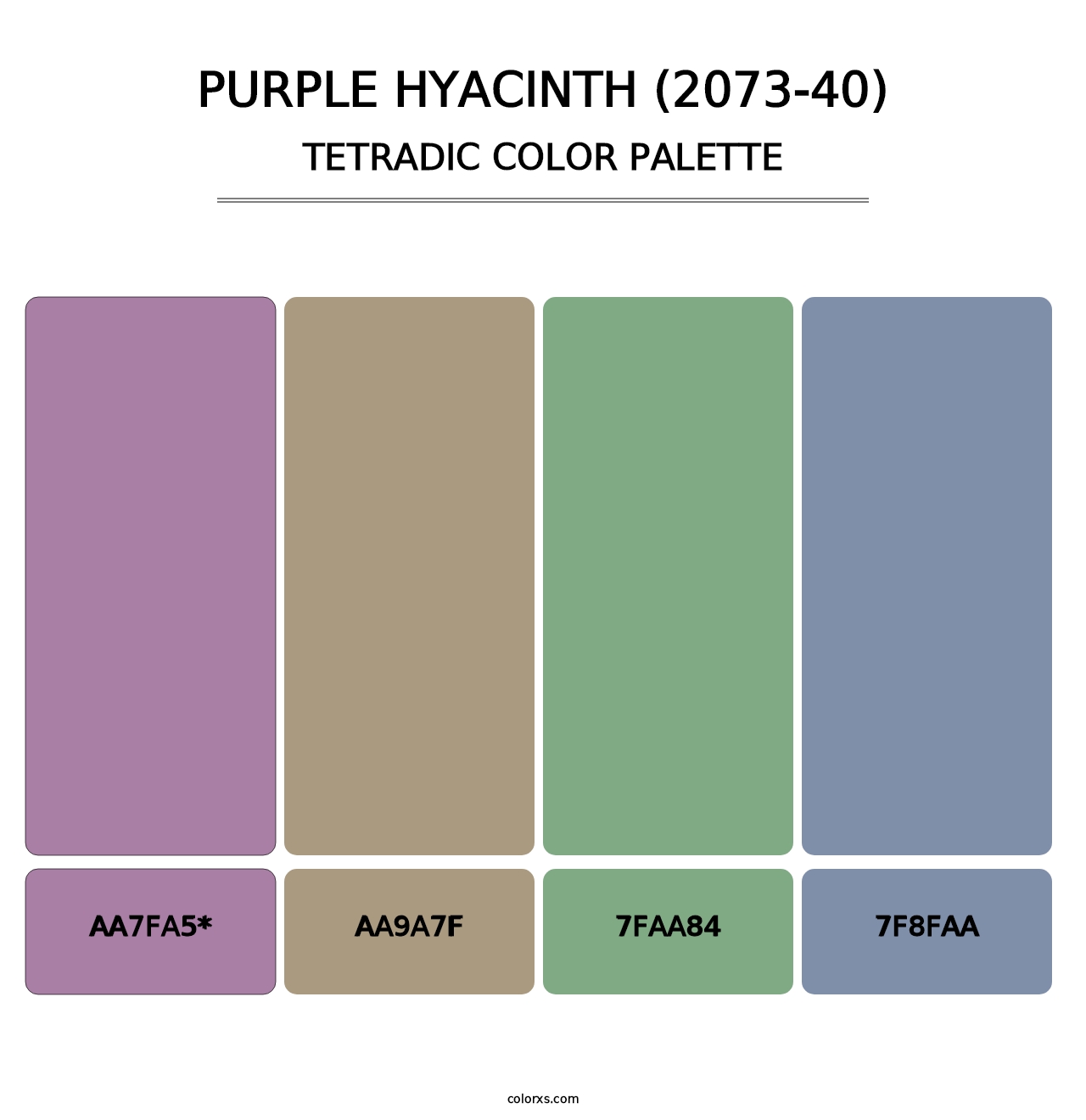 Purple Hyacinth (2073-40) - Tetradic Color Palette
