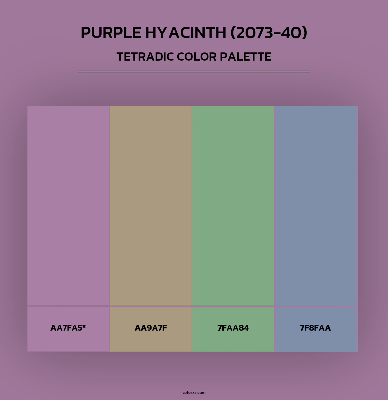 Purple Hyacinth (2073-40) - Tetradic Color Palette