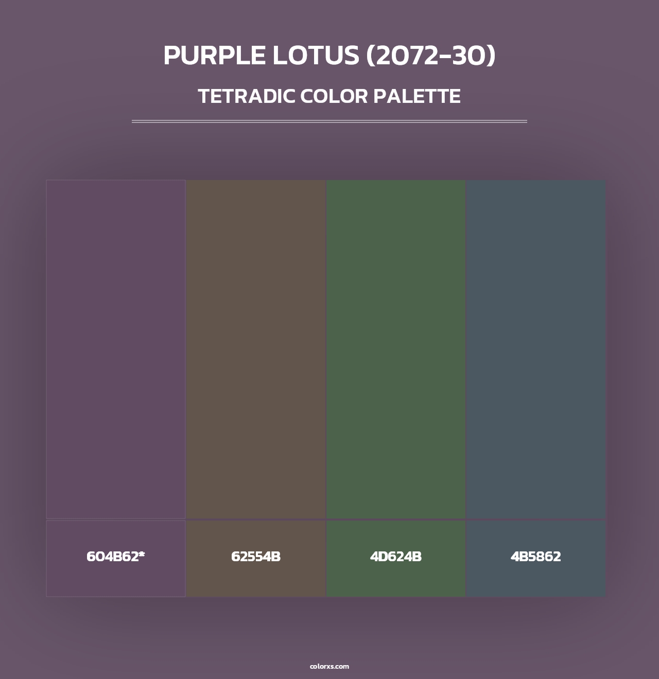 Purple Lotus (2072-30) - Tetradic Color Palette
