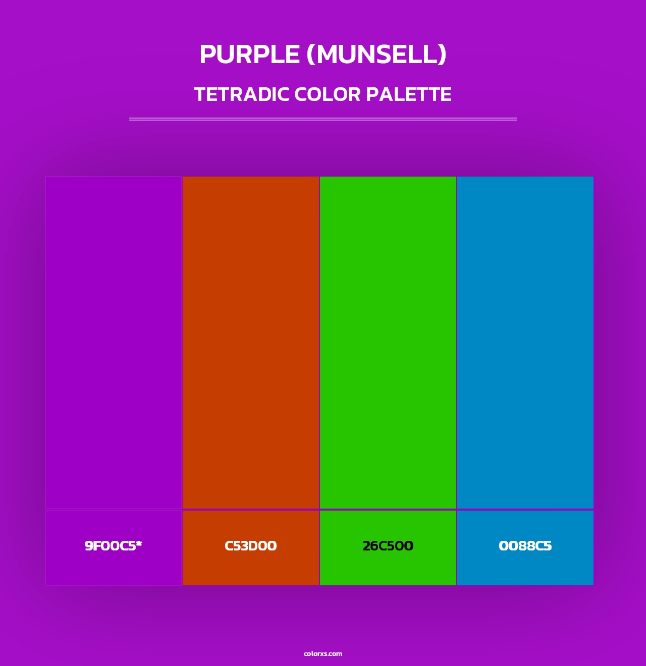 Purple (Munsell) - Tetradic Color Palette