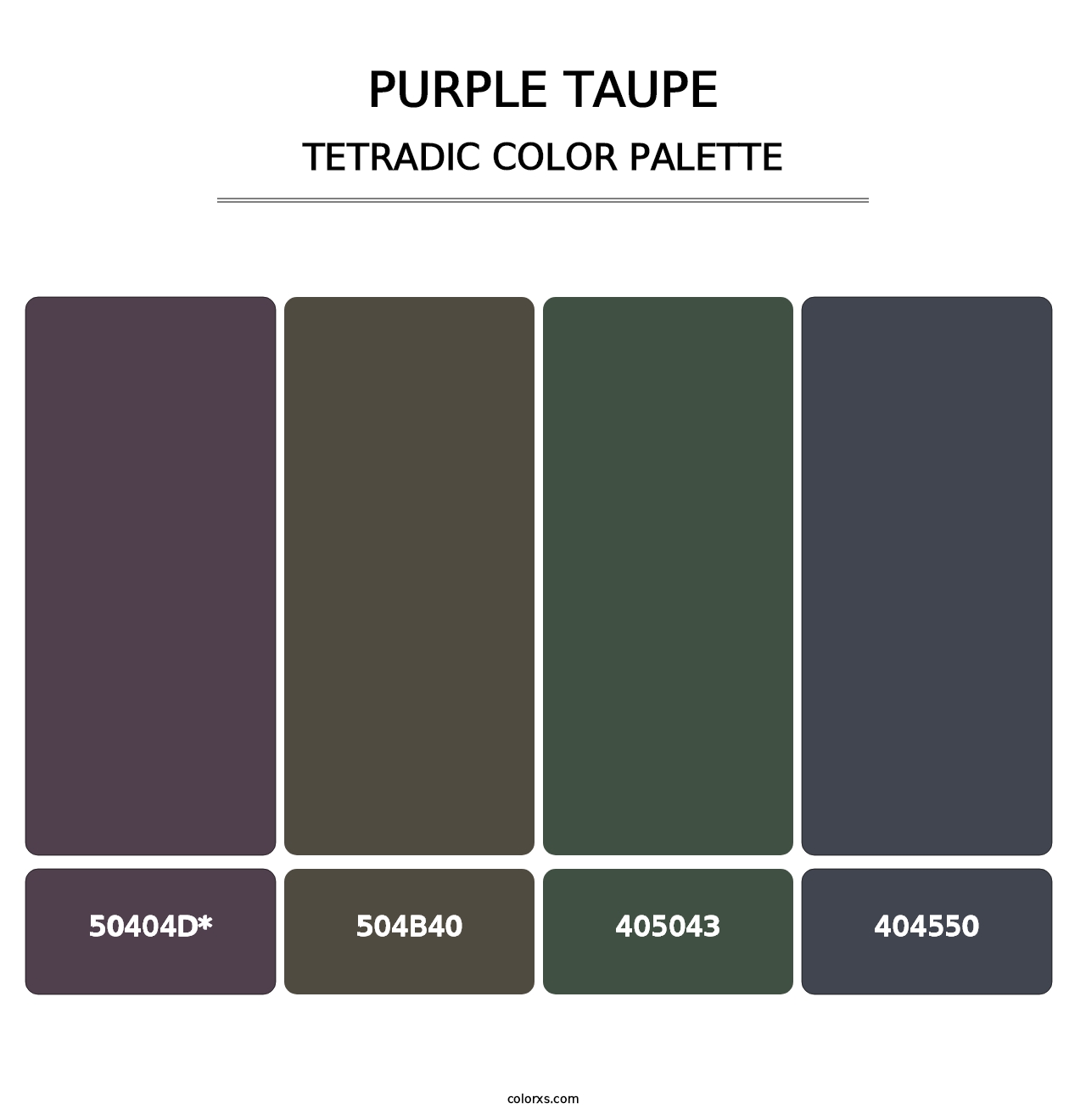 Purple Taupe - Tetradic Color Palette