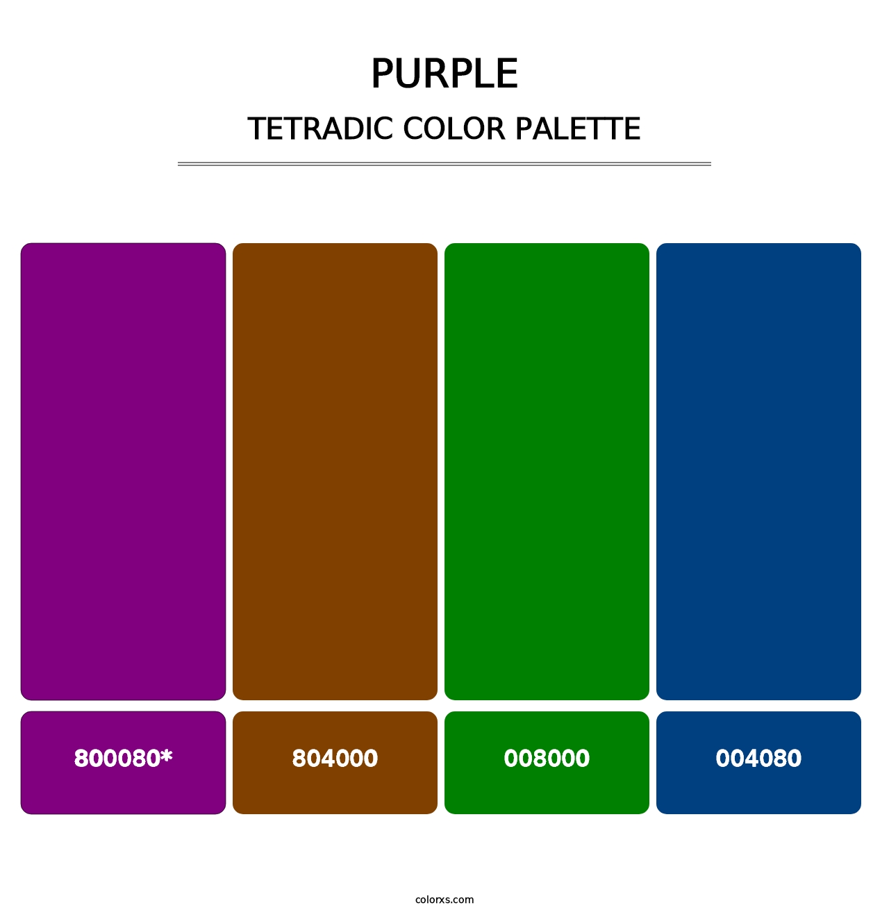 Purple - Tetradic Color Palette