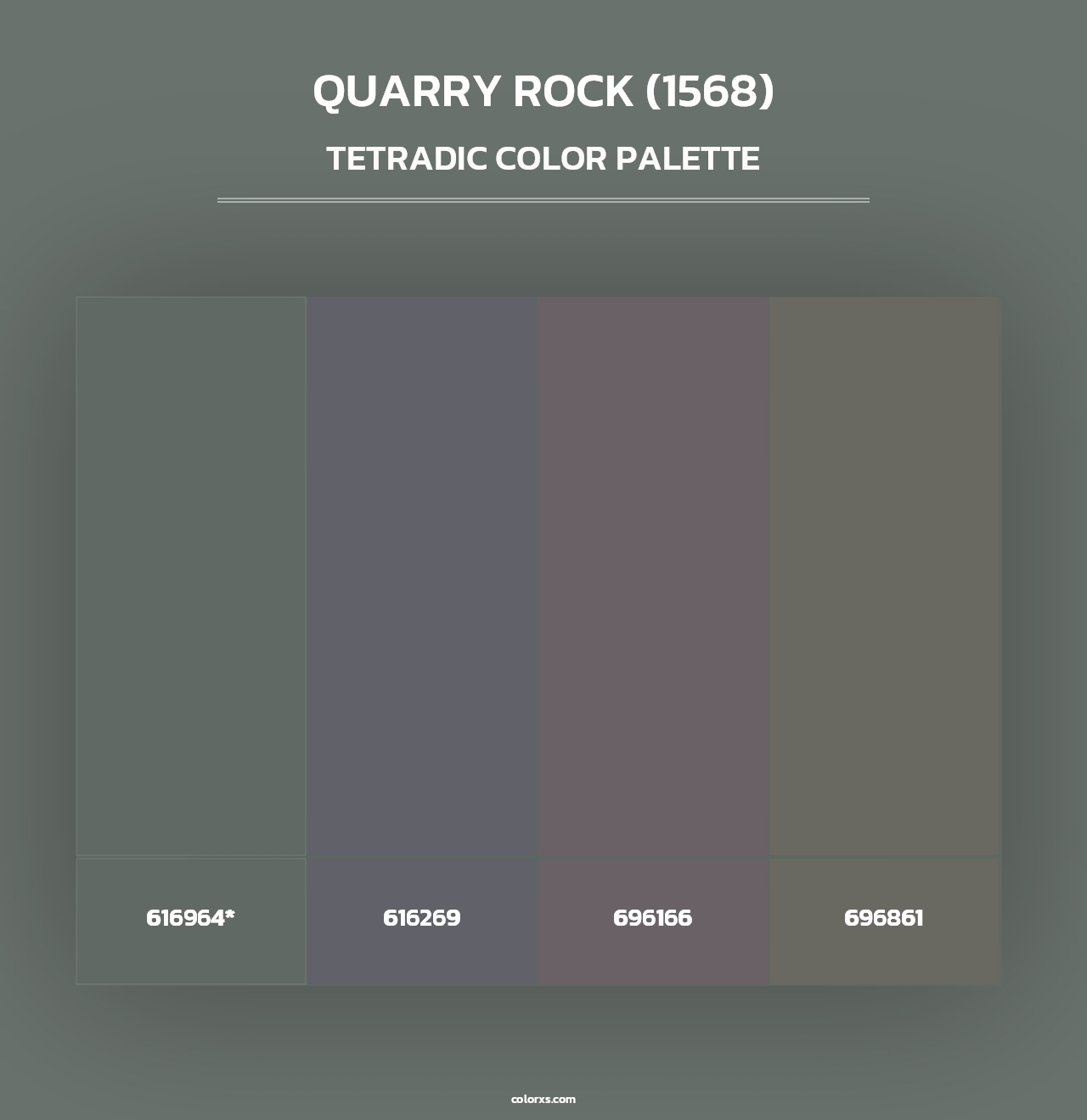 Quarry Rock (1568) - Tetradic Color Palette