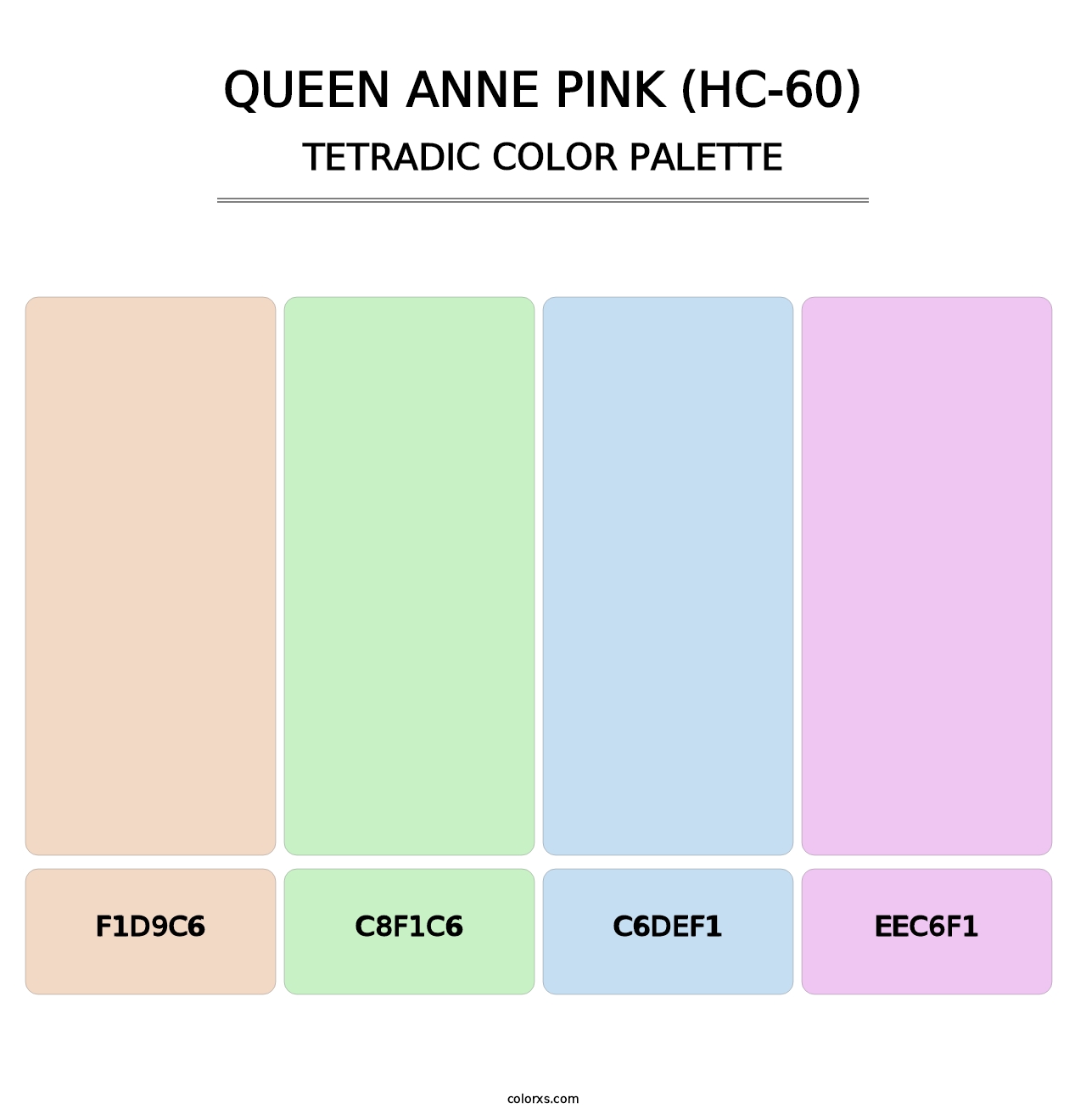 Queen Anne Pink (HC-60) - Tetradic Color Palette