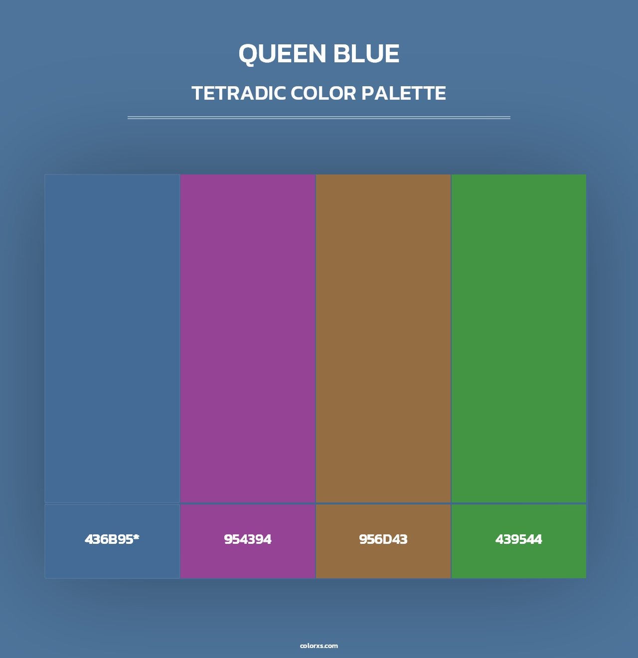 Queen Blue - Tetradic Color Palette