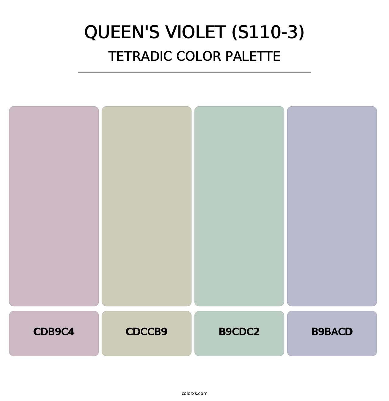 Queen'S Violet (S110-3) - Tetradic Color Palette
