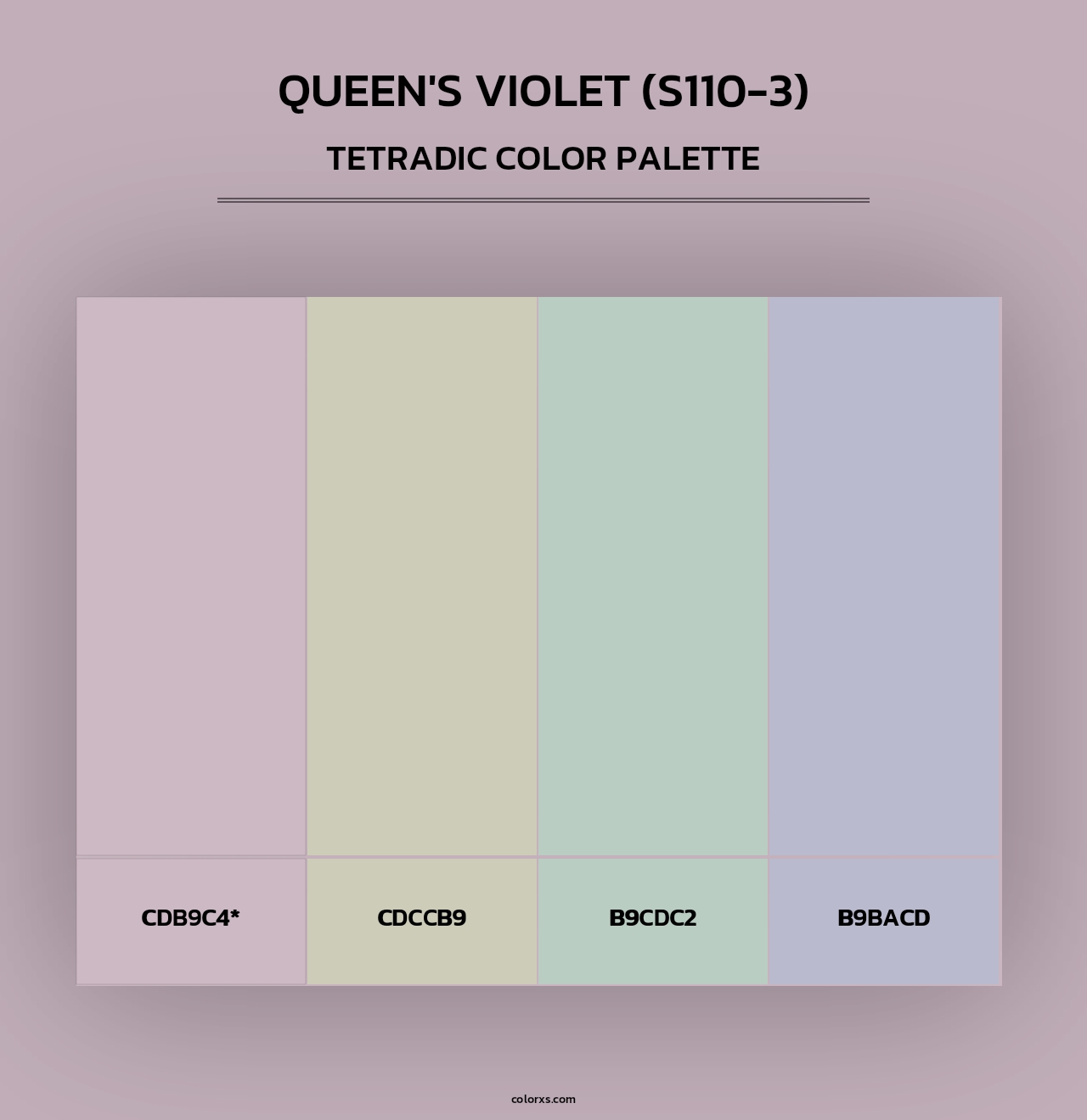 Queen'S Violet (S110-3) - Tetradic Color Palette
