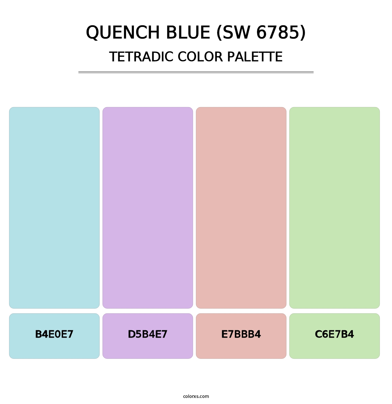 Quench Blue (SW 6785) - Tetradic Color Palette