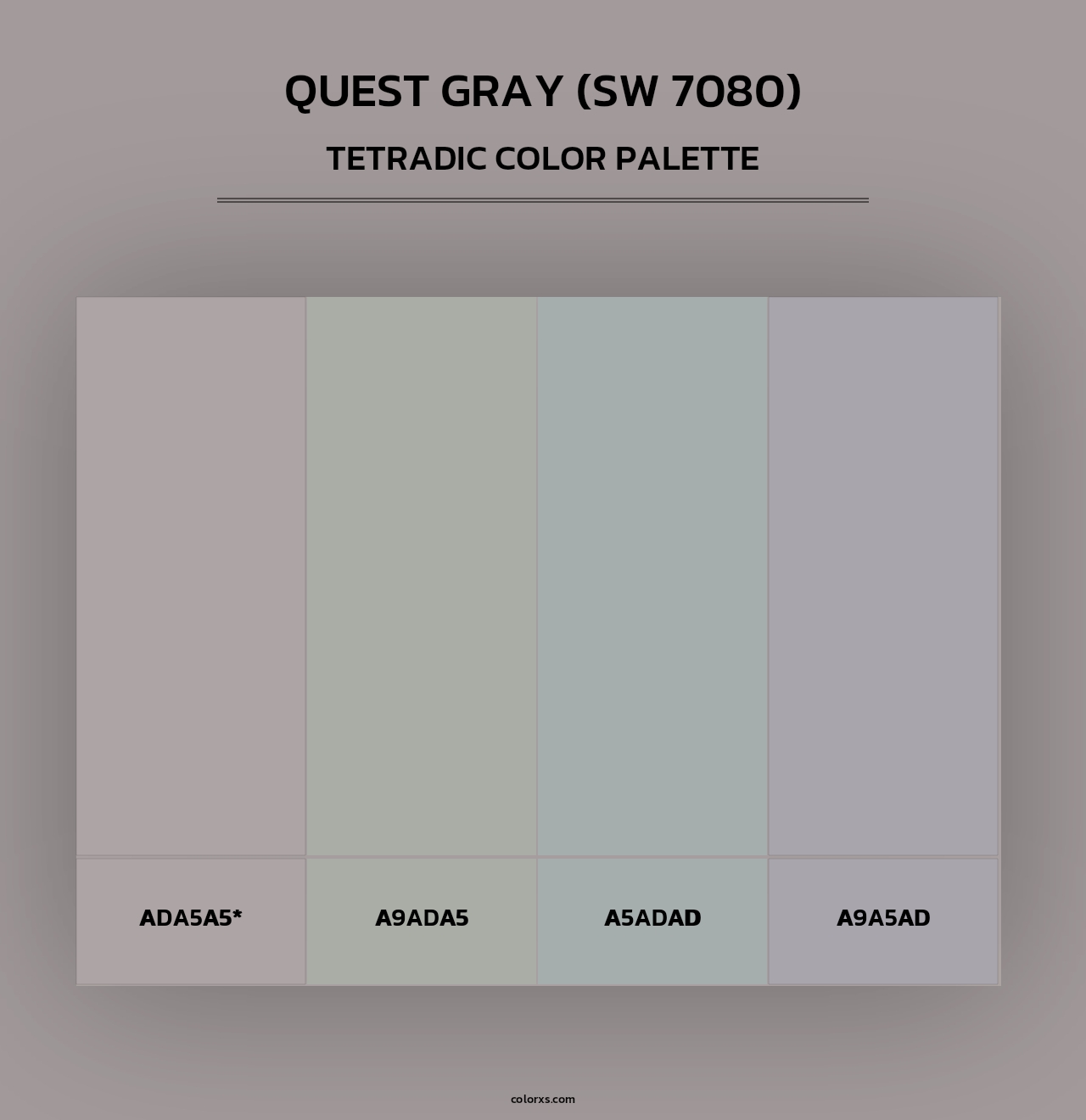 Quest Gray (SW 7080) - Tetradic Color Palette
