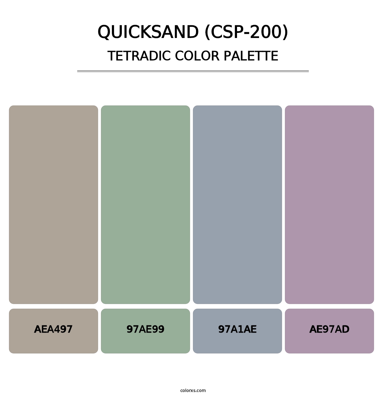 Quicksand (CSP-200) - Tetradic Color Palette