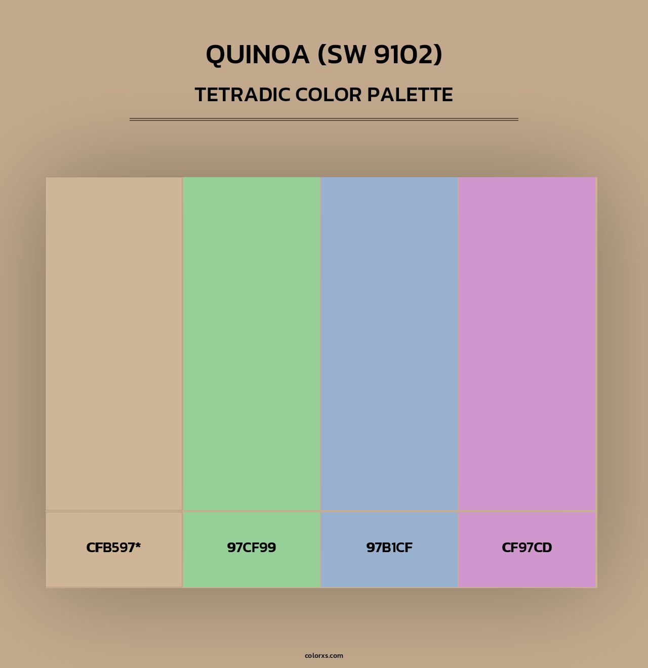 Quinoa (SW 9102) - Tetradic Color Palette