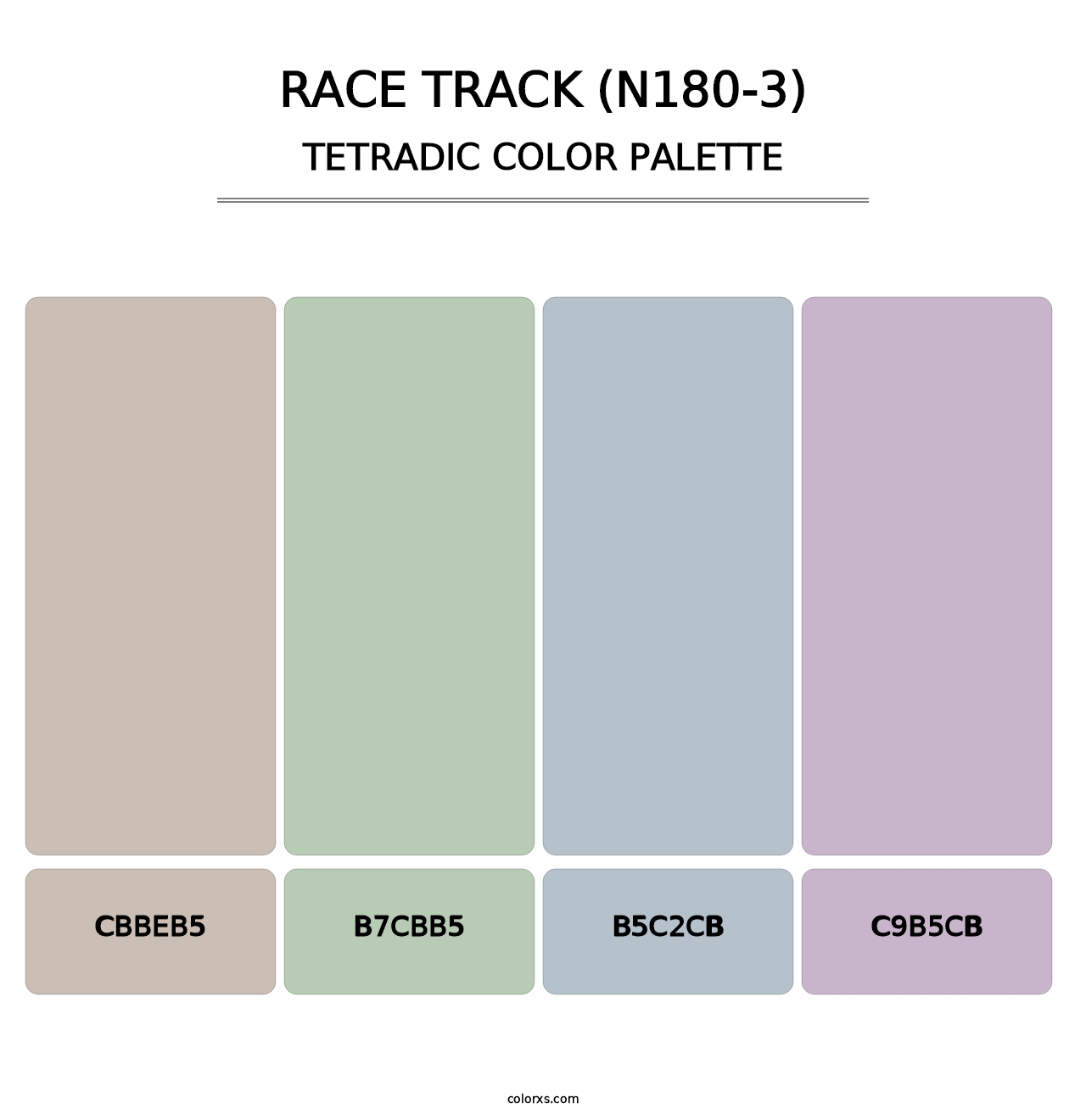 Race Track (N180-3) - Tetradic Color Palette