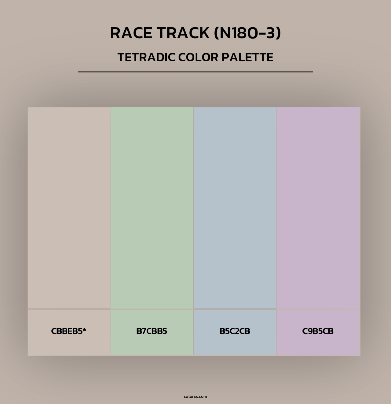 Race Track (N180-3) - Tetradic Color Palette