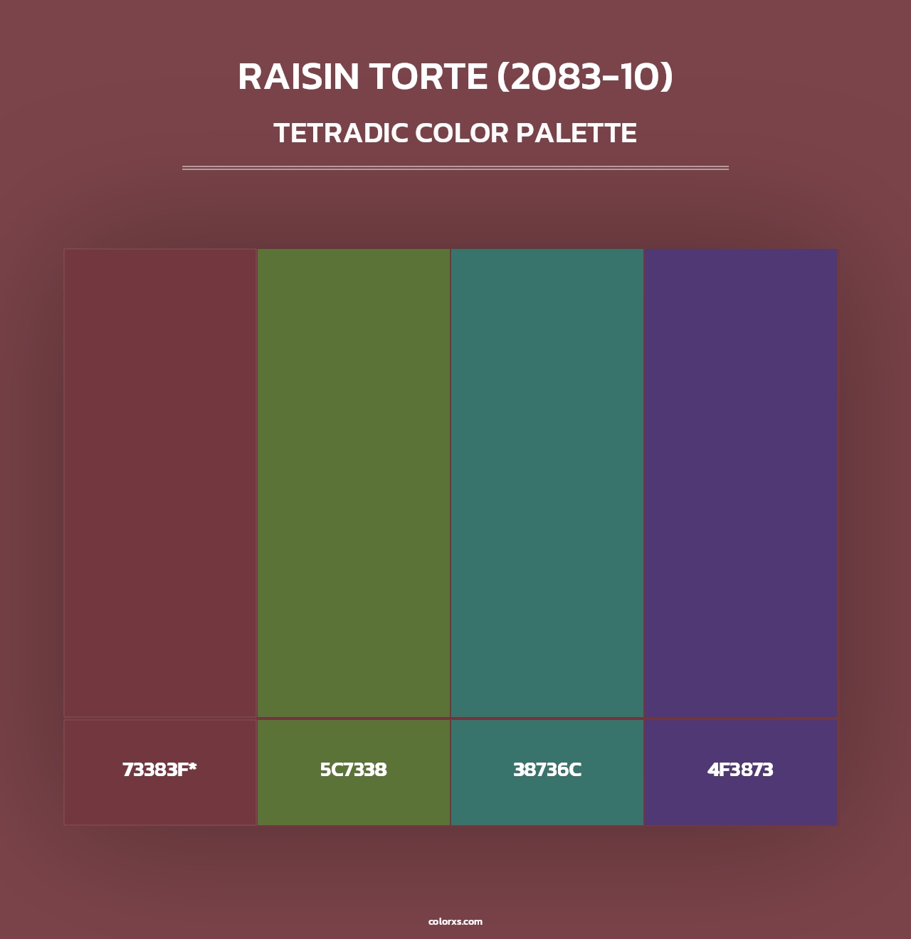Raisin Torte (2083-10) - Tetradic Color Palette
