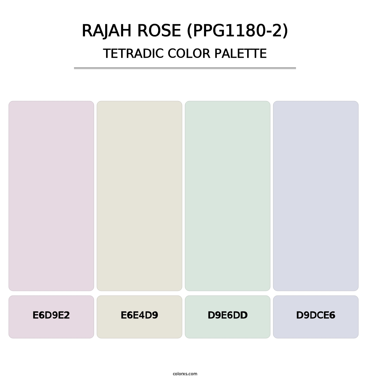 Rajah Rose (PPG1180-2) - Tetradic Color Palette