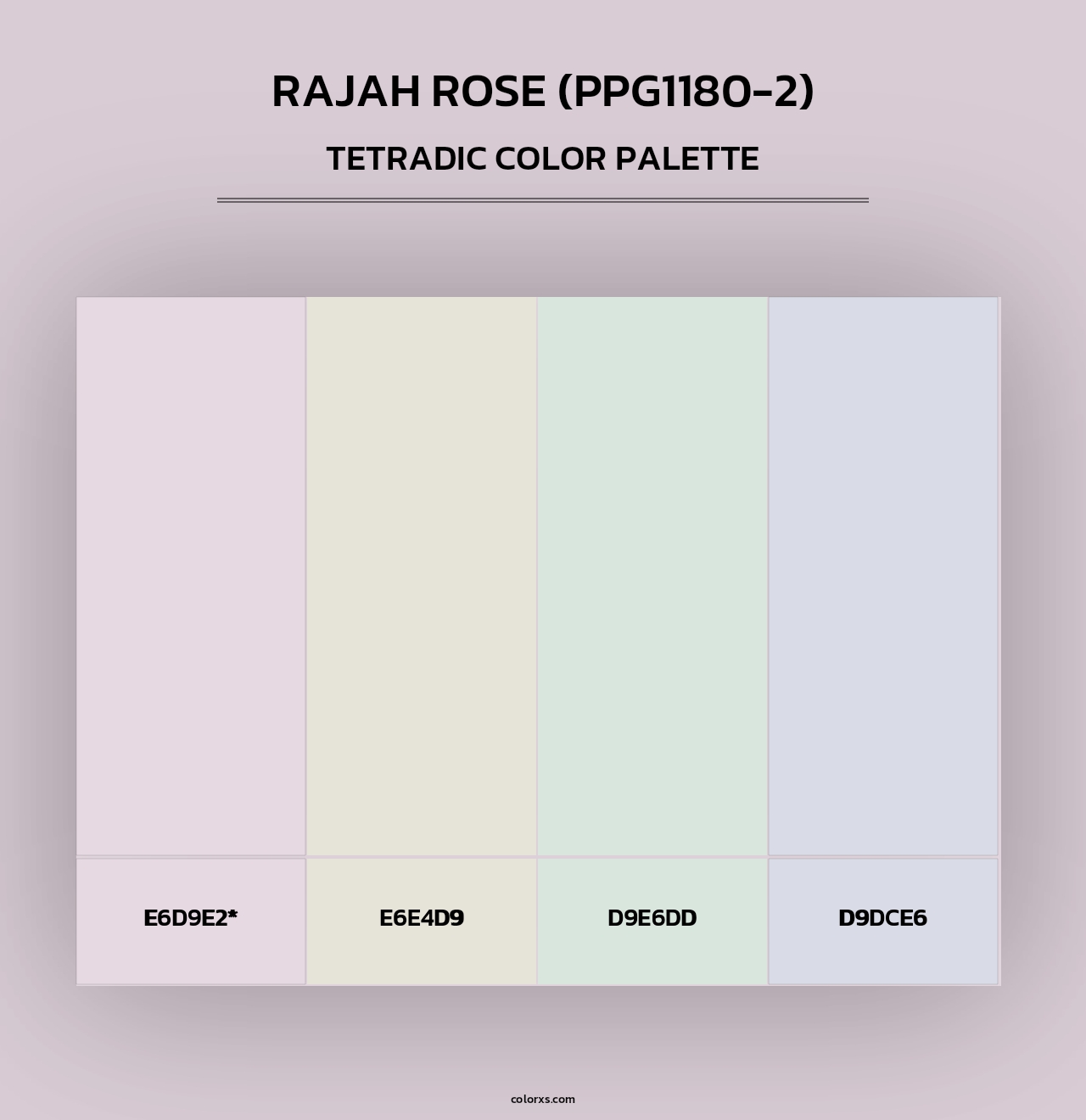Rajah Rose (PPG1180-2) - Tetradic Color Palette