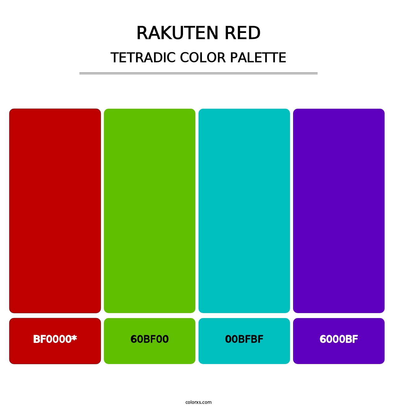 Rakuten Red - Tetradic Color Palette