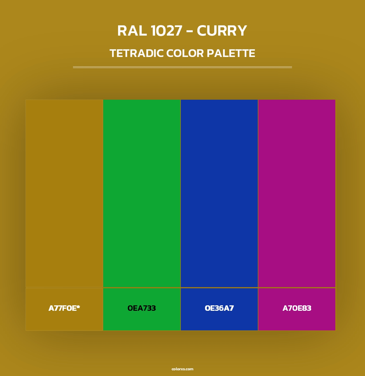 RAL 1027 - Curry - Tetradic Color Palette