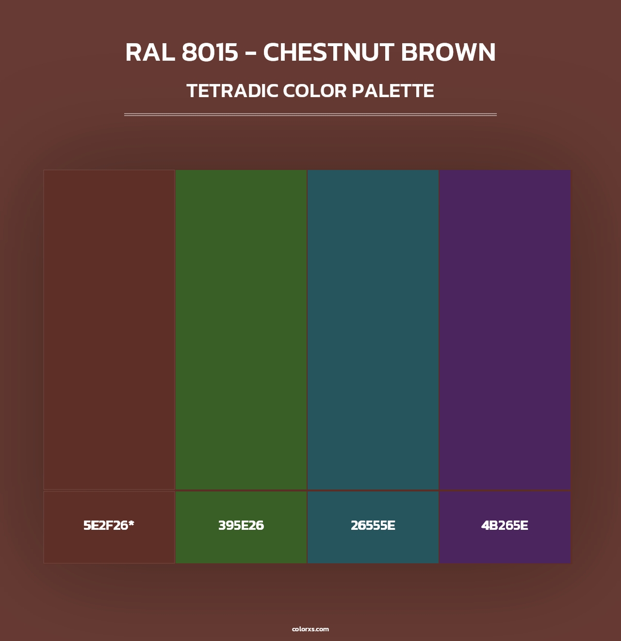 RAL 8015 - Chestnut Brown - Tetradic Color Palette