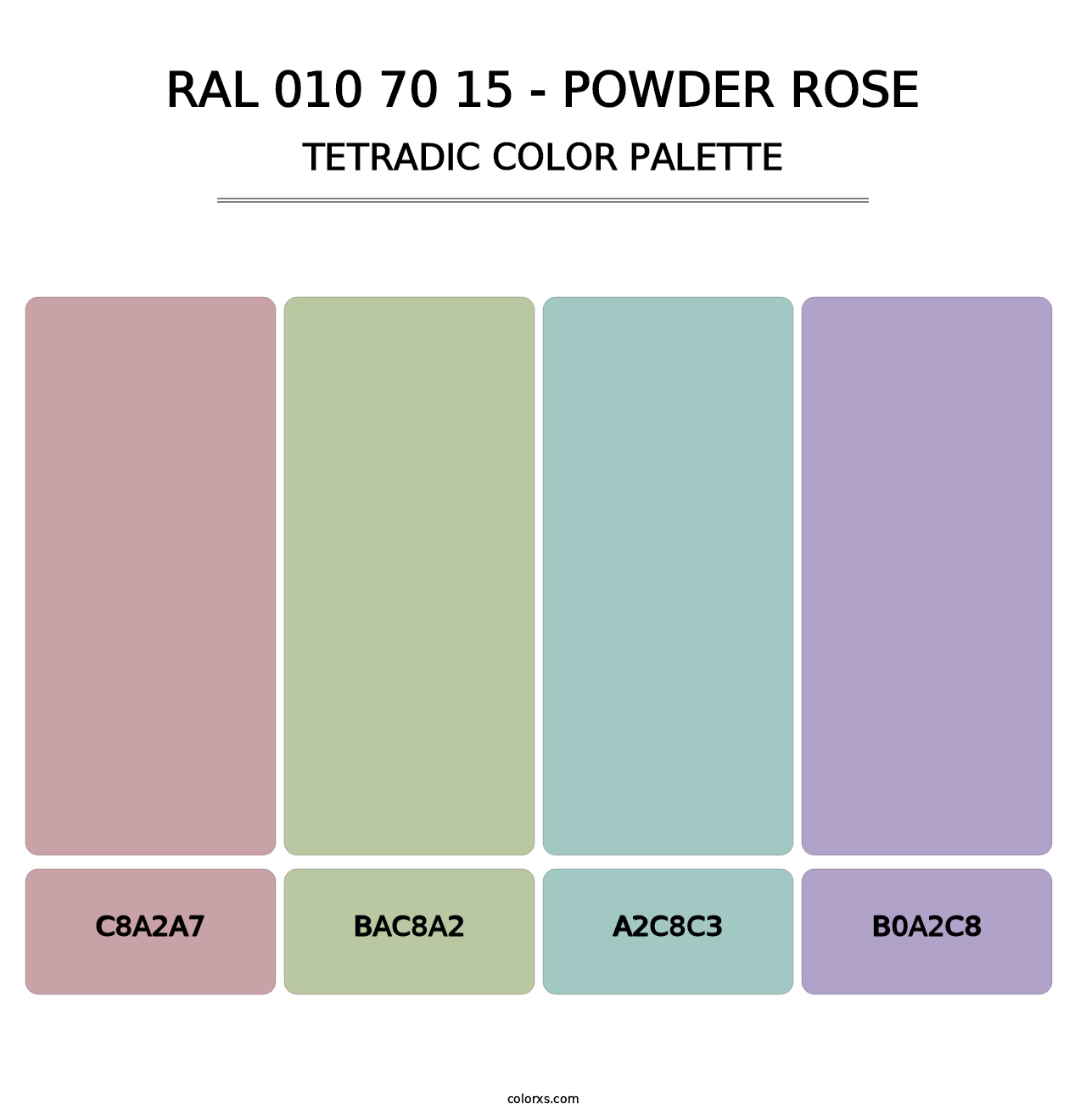 RAL 010 70 15 - Powder Rose - Tetradic Color Palette