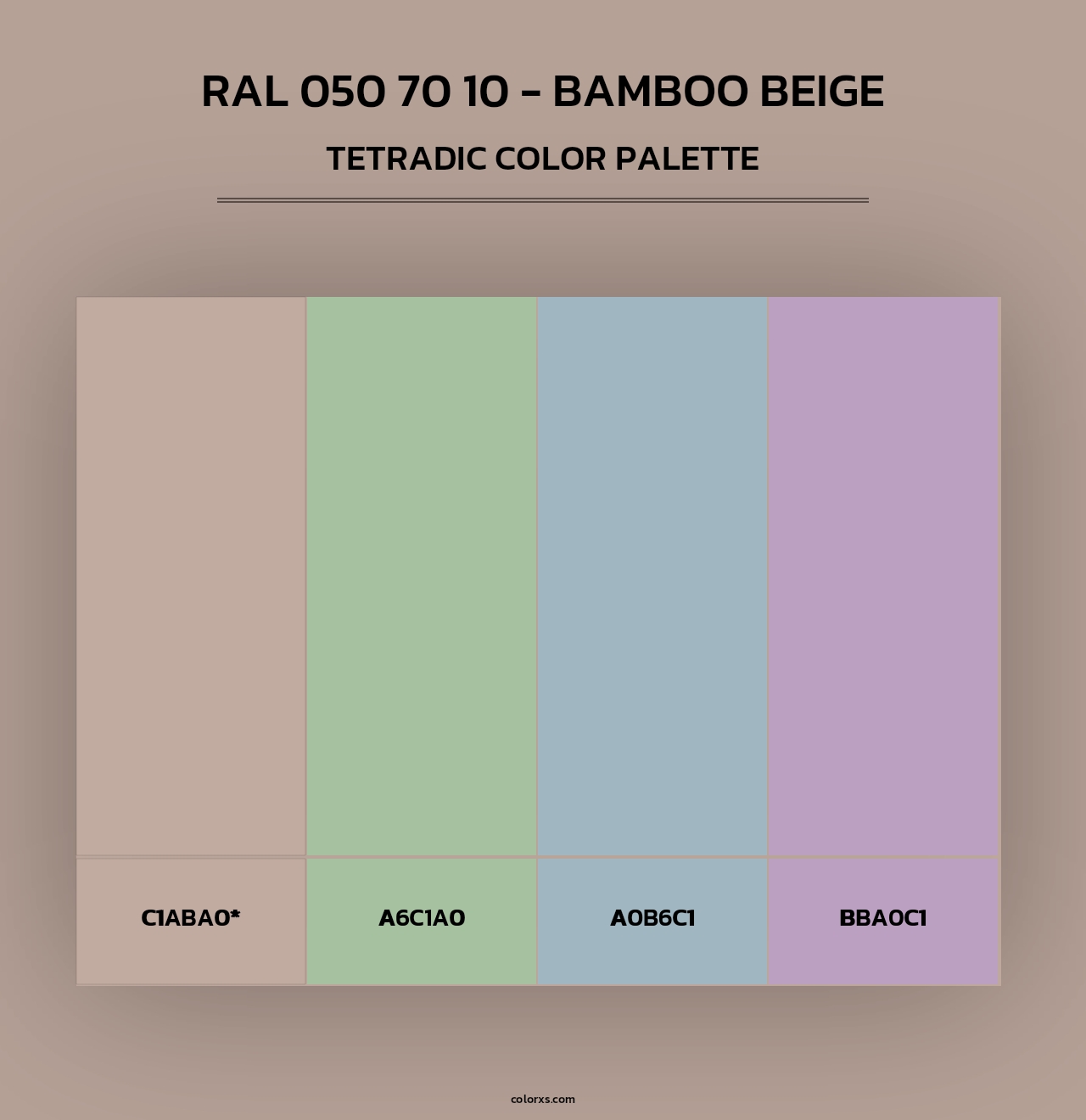 RAL 050 70 10 - Bamboo Beige - Tetradic Color Palette