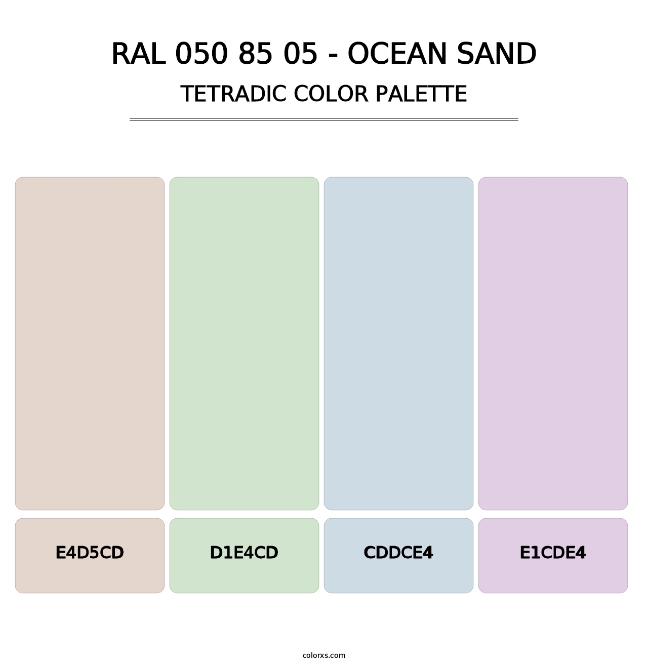 RAL 050 85 05 - Ocean Sand - Tetradic Color Palette
