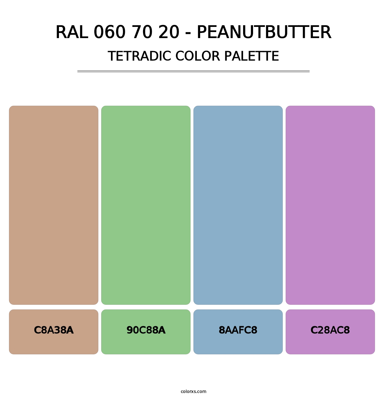 RAL 060 70 20 - Peanutbutter - Tetradic Color Palette