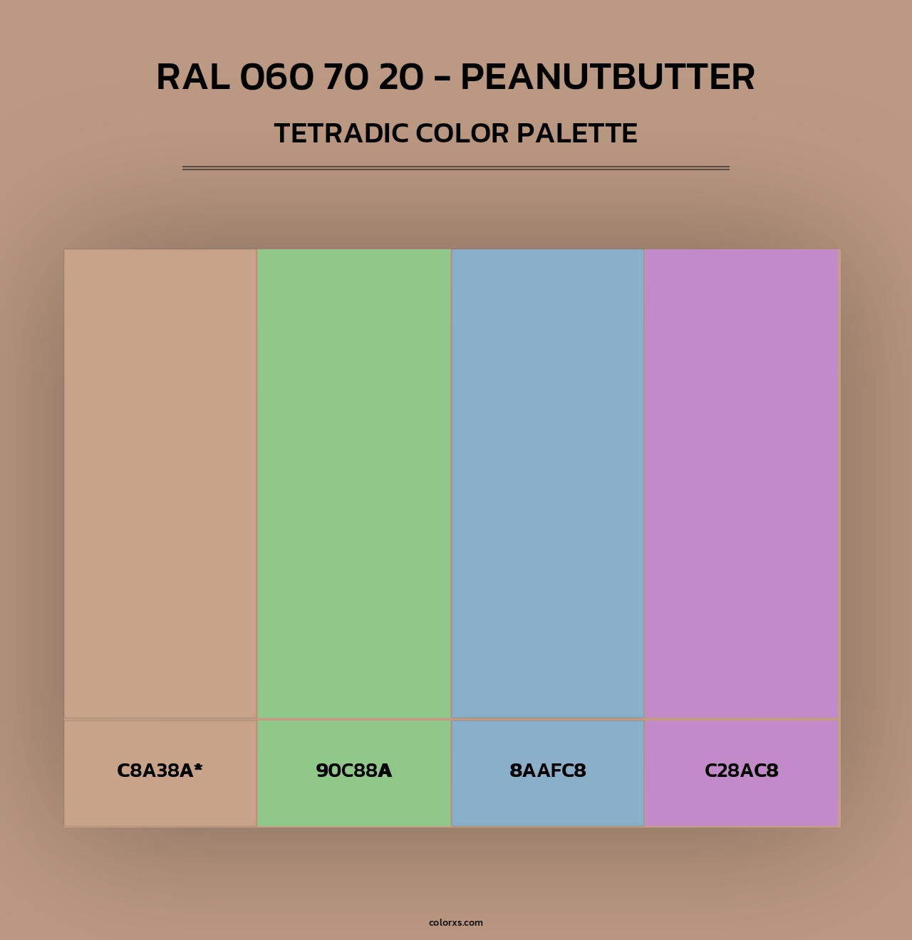 RAL 060 70 20 - Peanutbutter - Tetradic Color Palette
