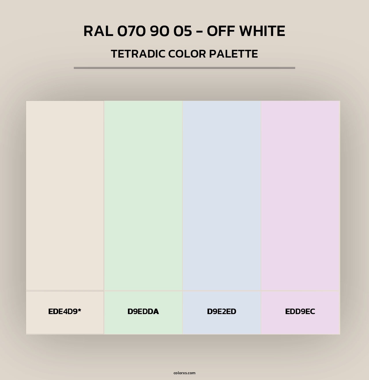 RAL 070 90 05 - Off White color palettes - colorxs.com