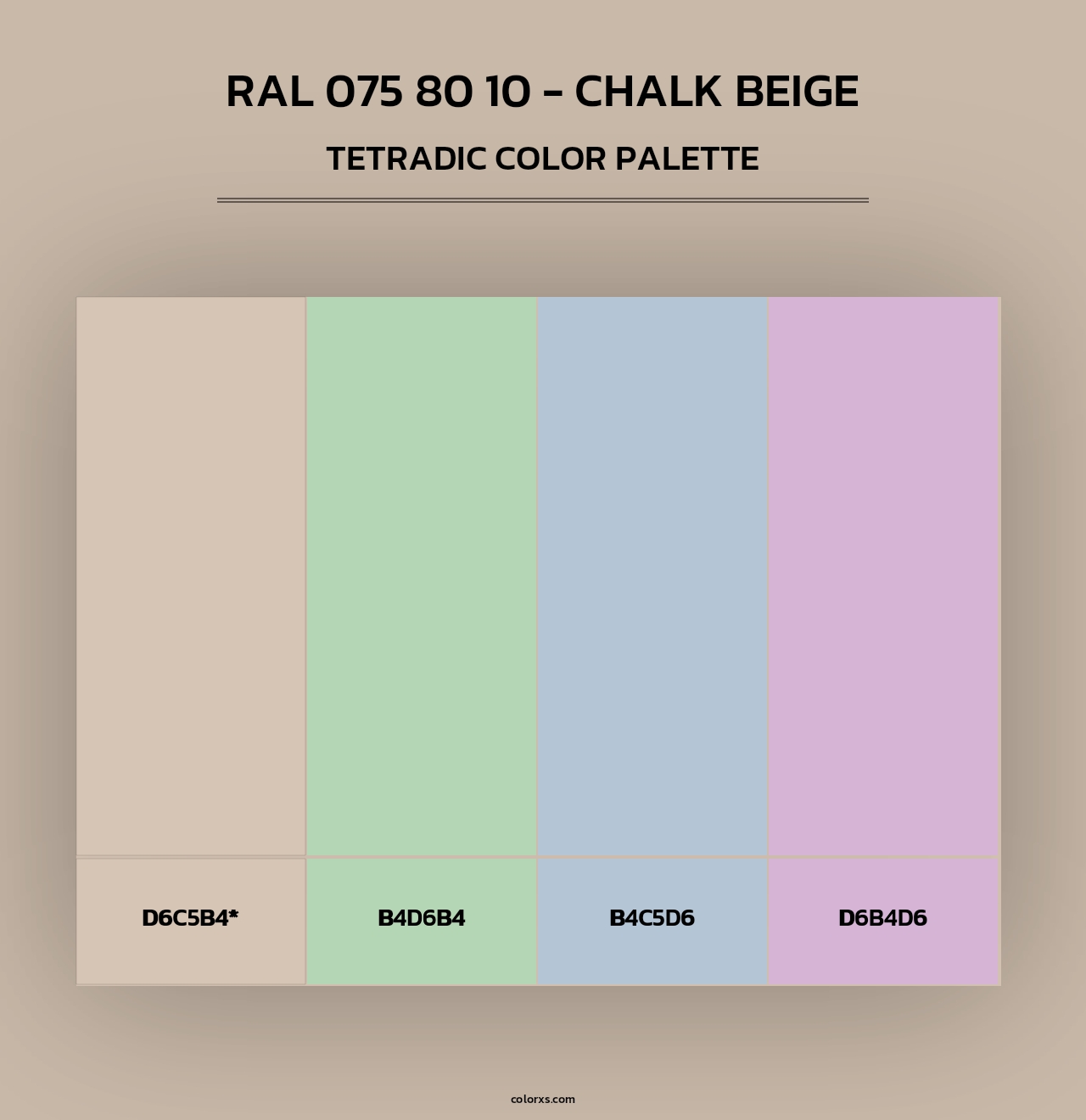 RAL 075 80 10 - Chalk Beige - Tetradic Color Palette