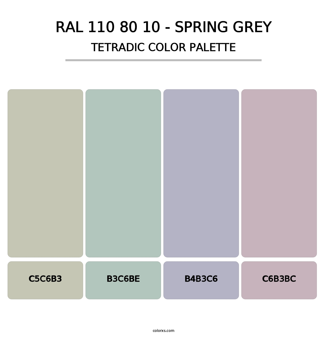 RAL 110 80 10 - Spring Grey - Tetradic Color Palette