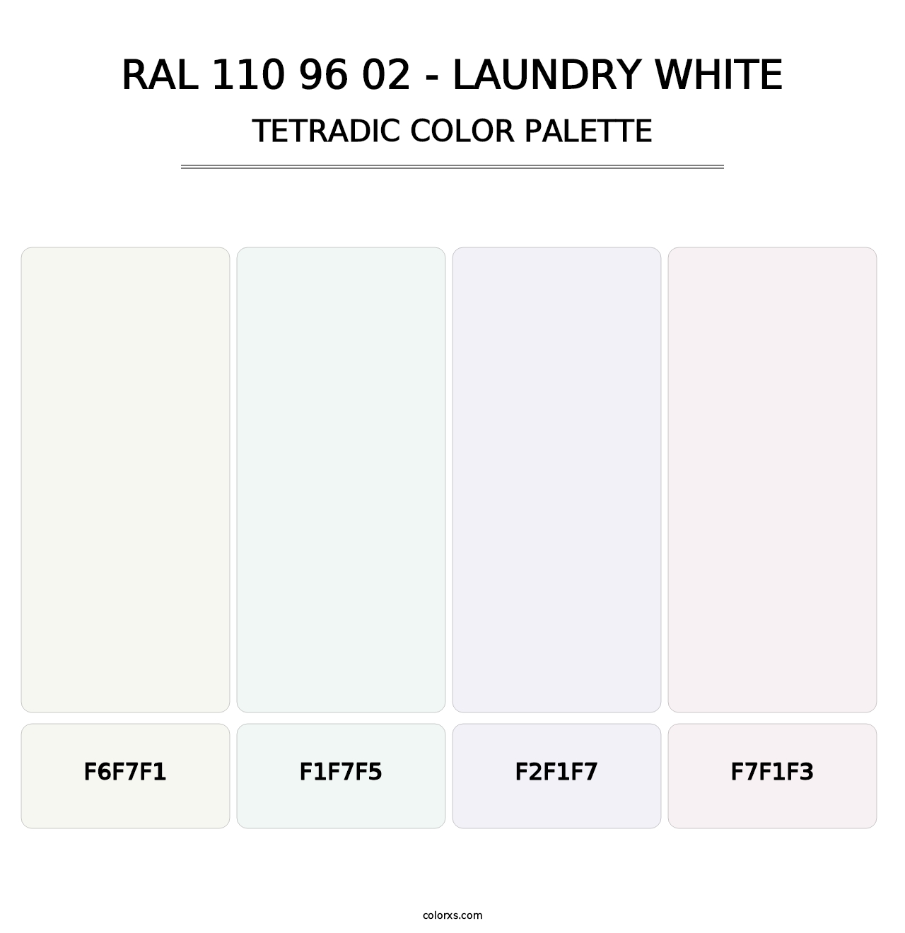 RAL 110 96 02 - Laundry White - Tetradic Color Palette