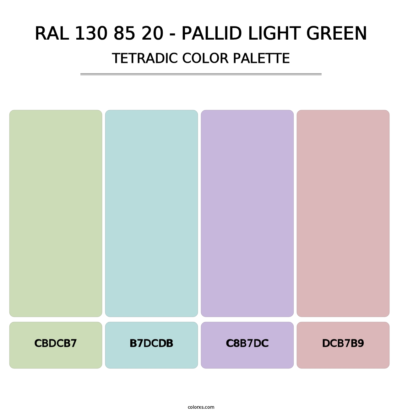 RAL 130 85 20 - Pallid Light Green - Tetradic Color Palette
