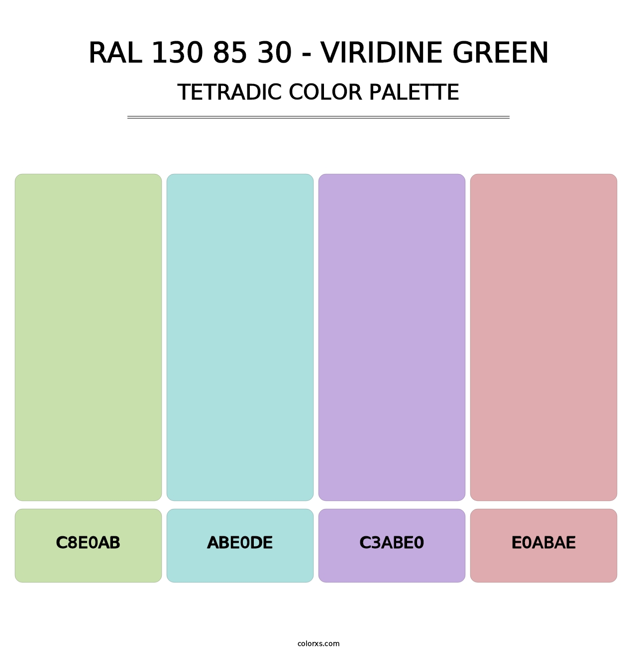 RAL 130 85 30 - Viridine Green - Tetradic Color Palette