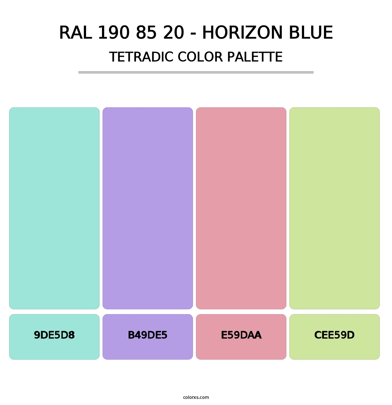 RAL 190 85 20 - Horizon Blue - Tetradic Color Palette