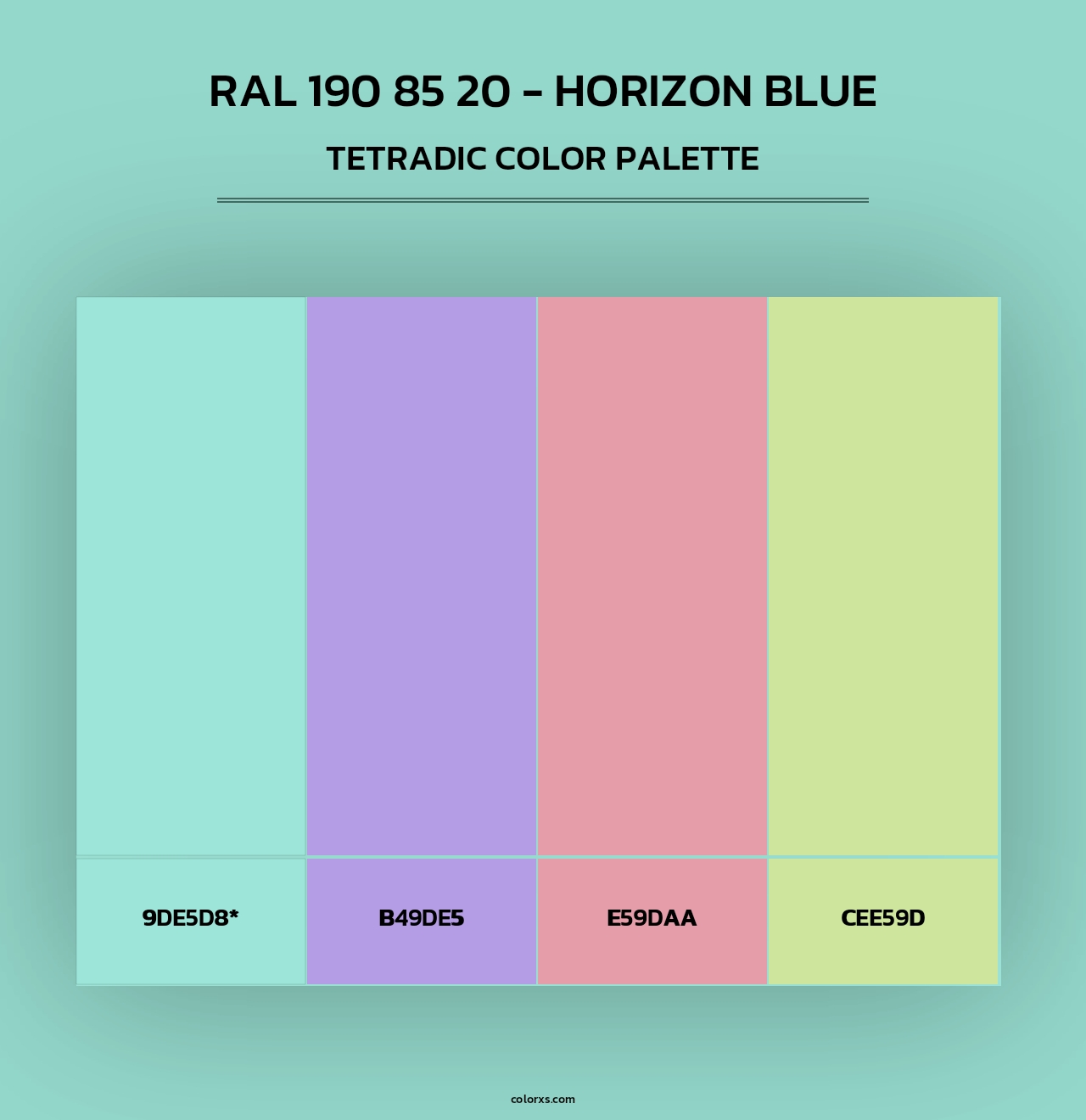RAL 190 85 20 - Horizon Blue - Tetradic Color Palette